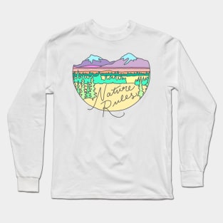 Nature rules landscape hiking climbin camping wilderness rules Long Sleeve T-Shirt